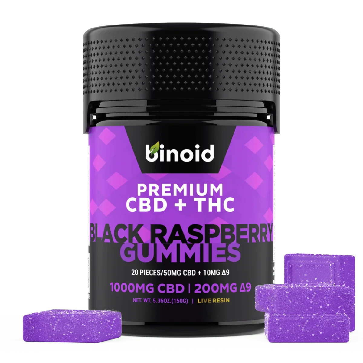 Binoid Delta 9 Black Raspberry Gummies