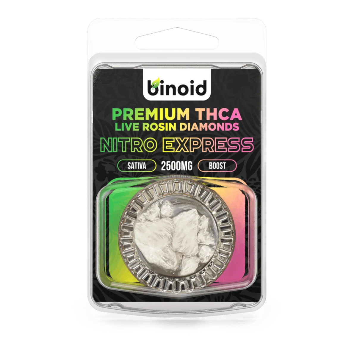 Binoid THCa Nitro Express Live Rosin Diamonds