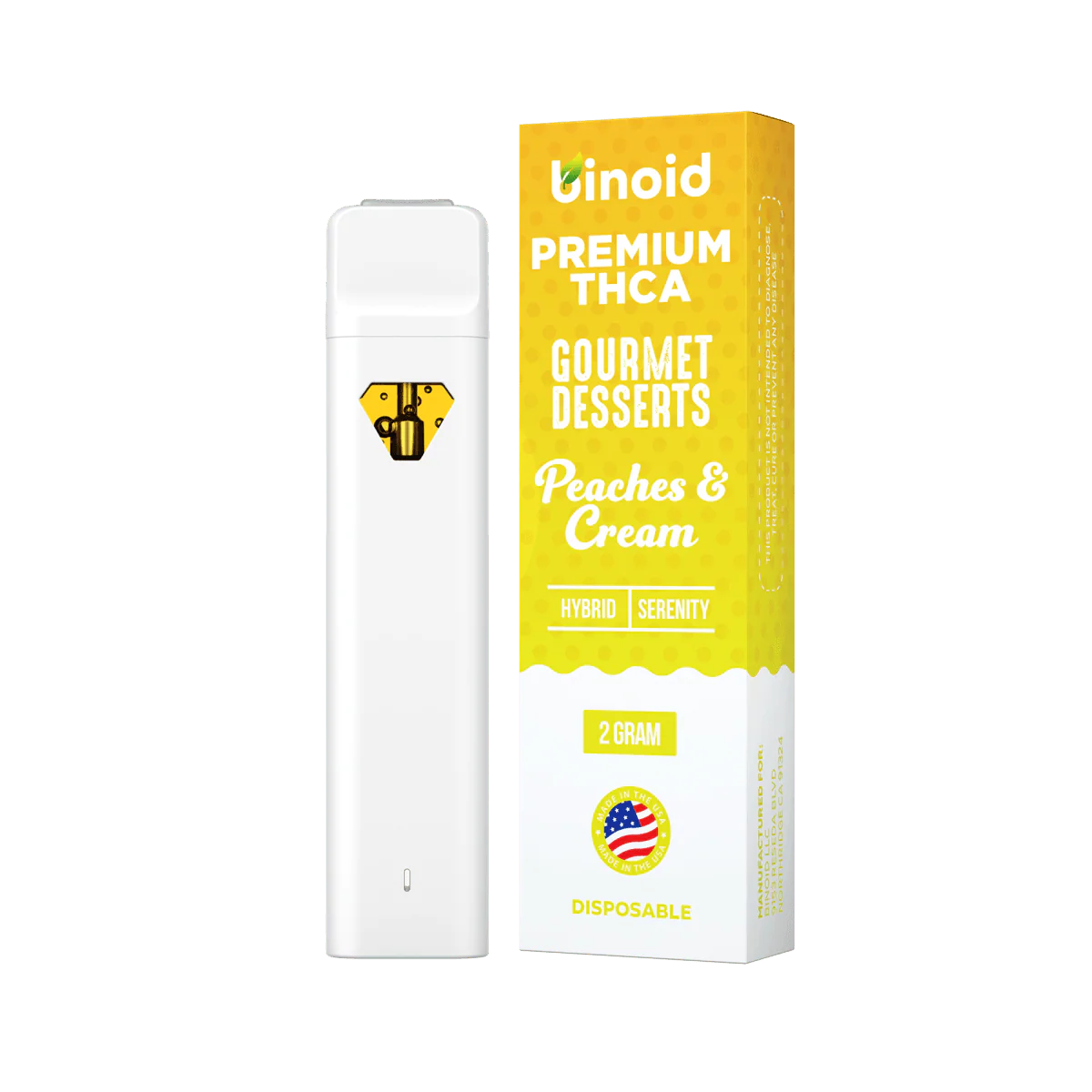Binoid THCa Peaches and Cream Disposable Vape