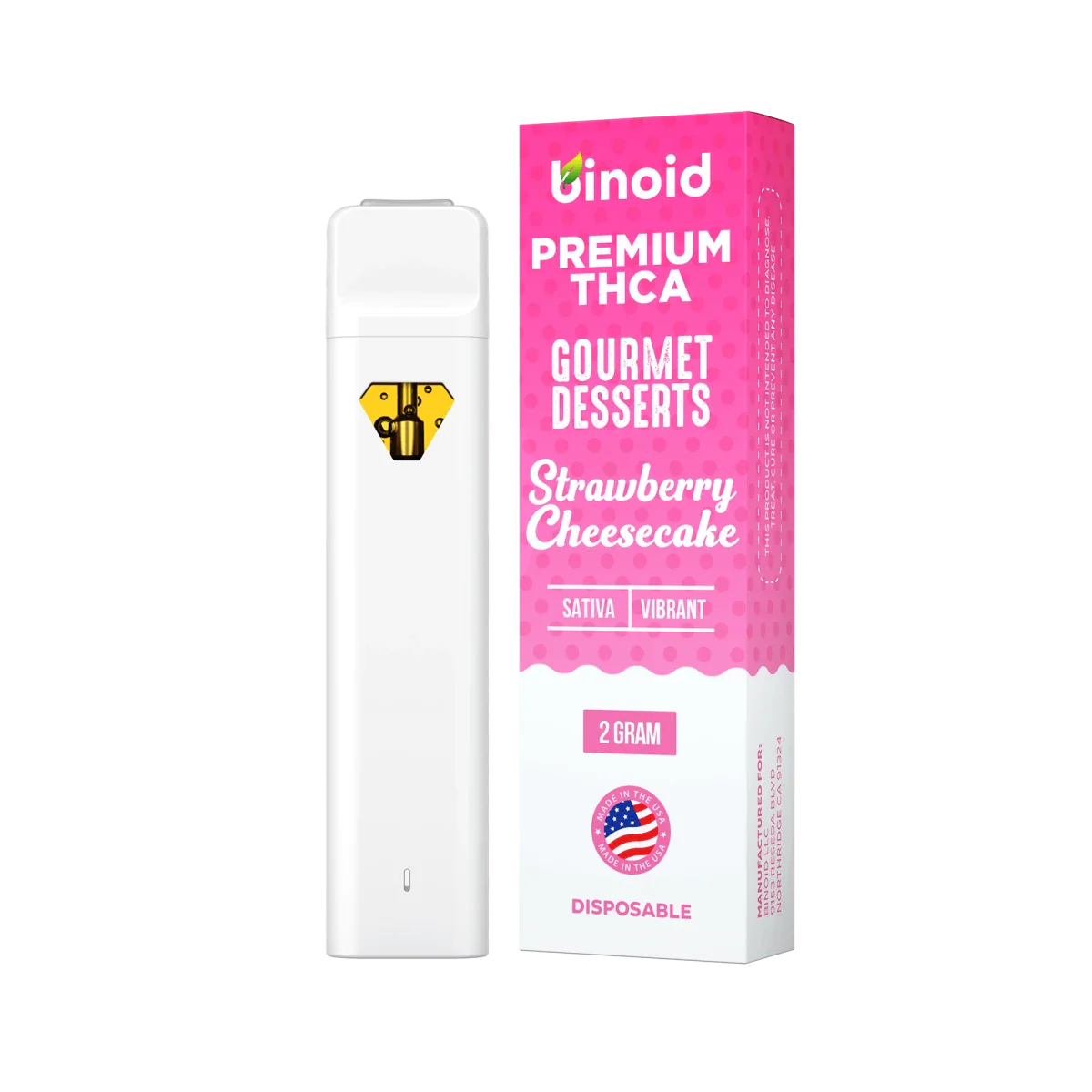 Binoid THCa Strawberry Cheesecake Disposable Vape