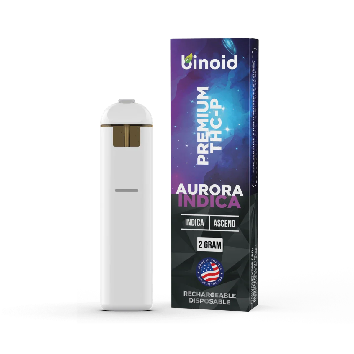 Binoid THCp Rechargeable 2g Disposable Vape - Aurora Indica
