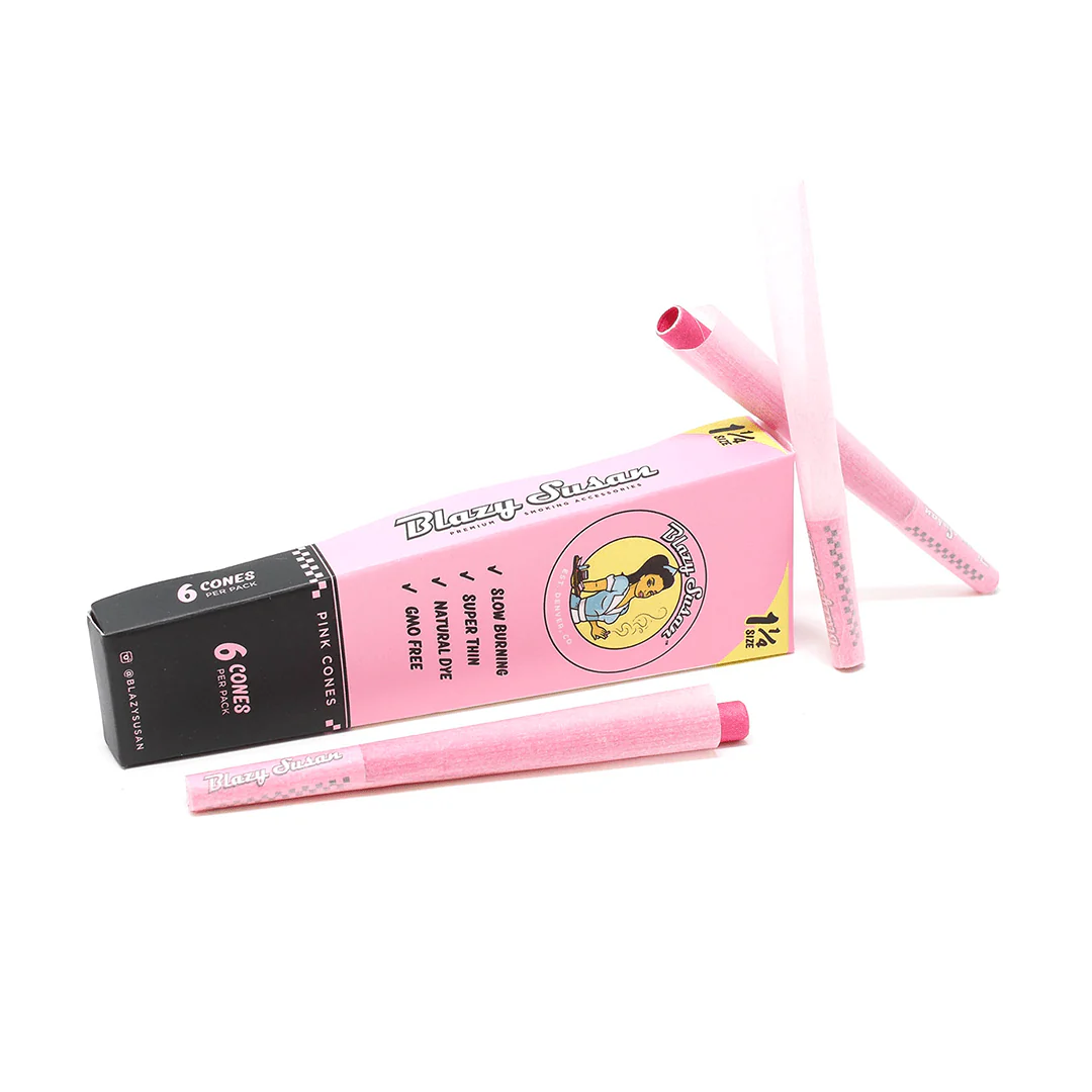 Blazy Susan Pink Paper Cones - Image 3