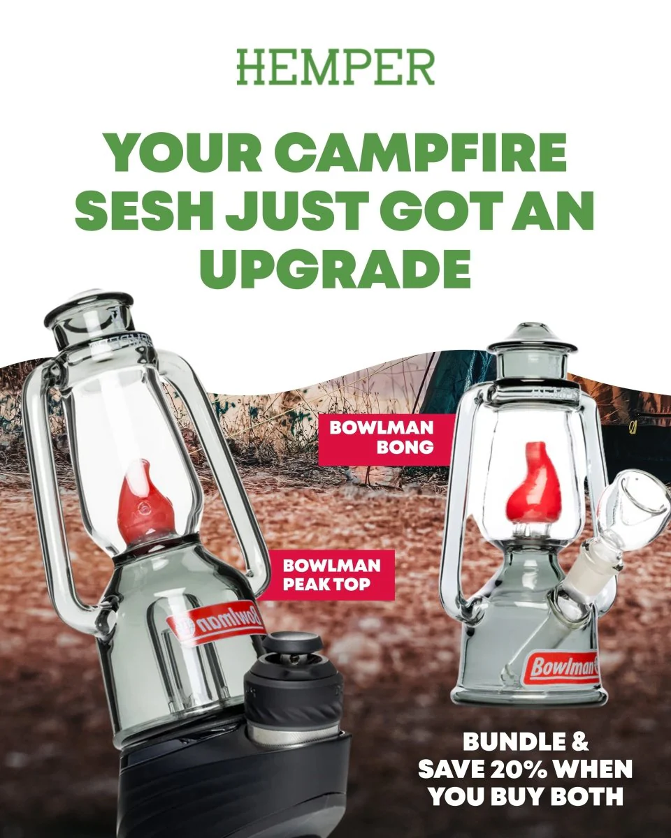 Bowlman Lantern Bong & Puffco Peak Top