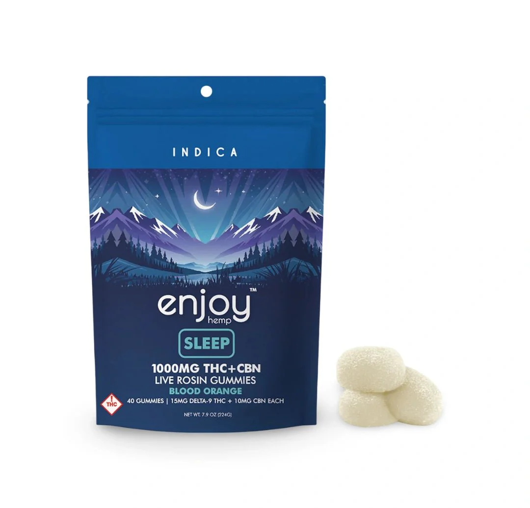 Enjoy Hemp Delta 9 and CBN Blood Orange Sleep Gummies