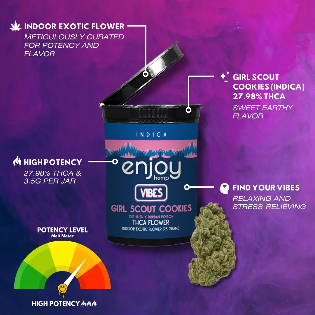 Enjoy Hemp THCa Girl Scout Cookies Flower 3.5g