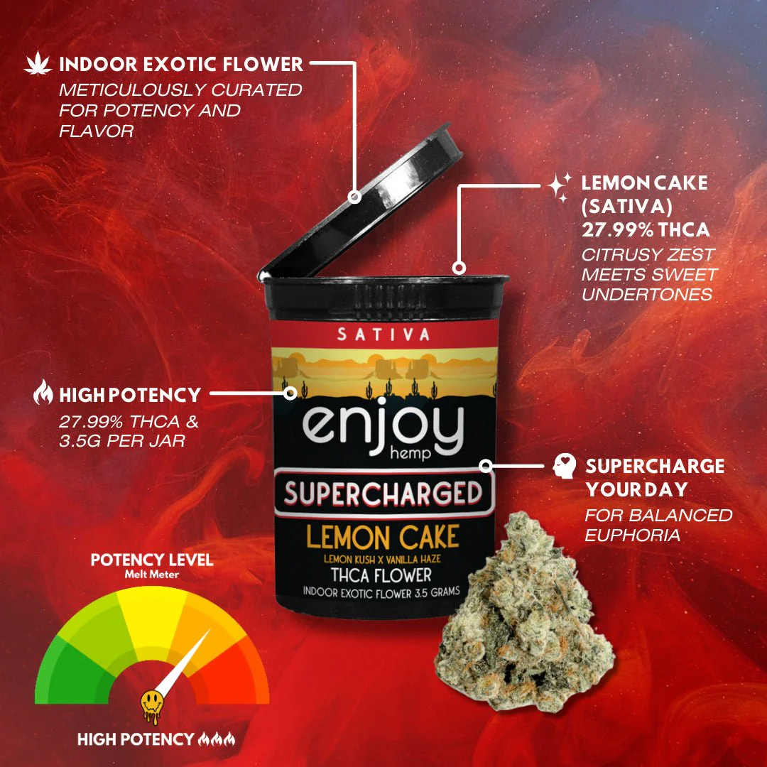 Enjoy Hemp THCa Lemon Cake Flower 3.5g