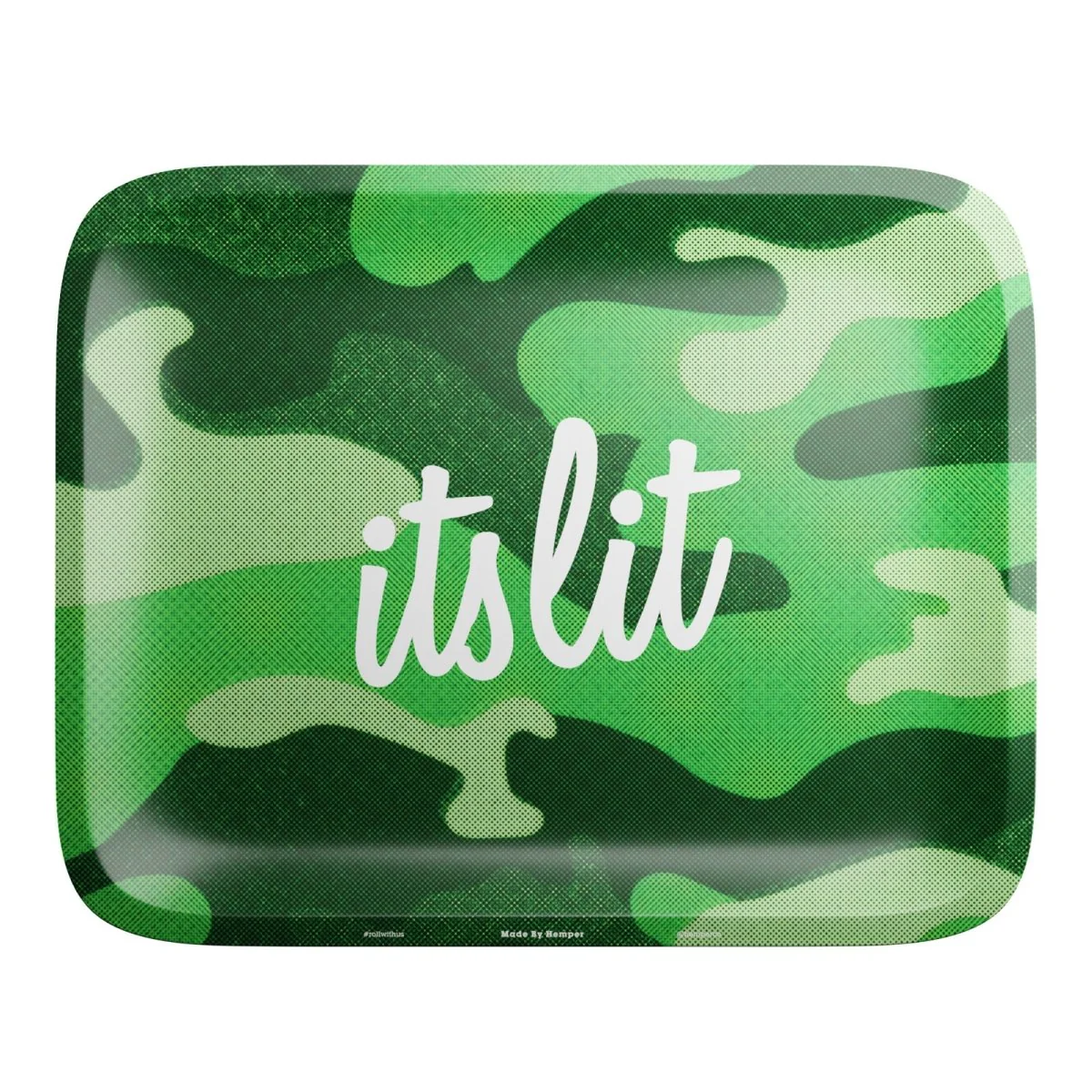 It's Lit Light Green Camo Rolling Tray - Image 2