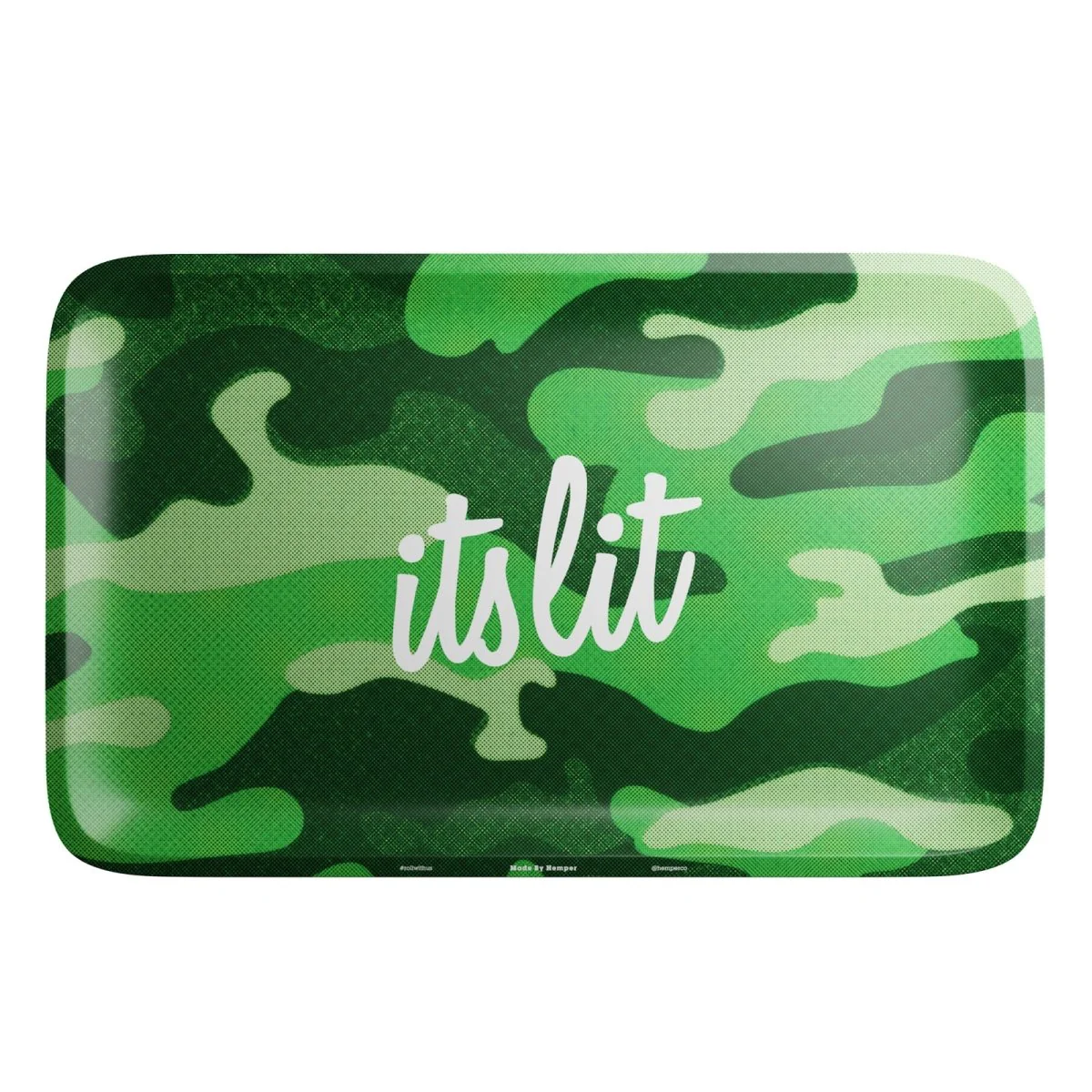 It's Lit Light Green Camo Rolling Tray - Image 4