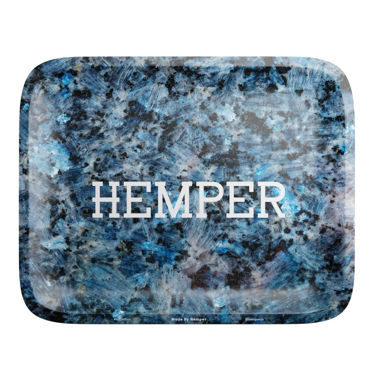 Luxe Marble Black/Blue Rolling Tray - Image 2