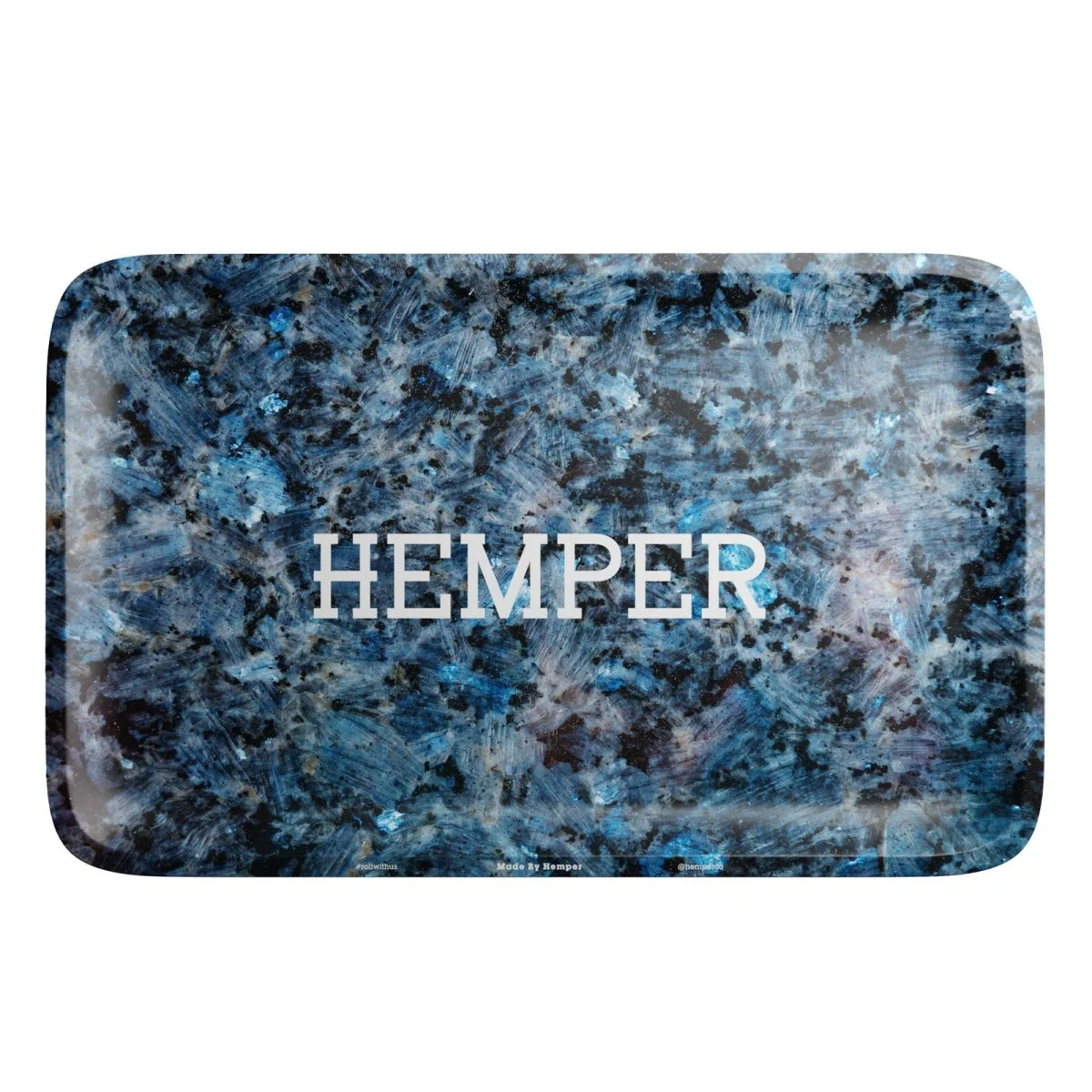 Luxe Marble Black/Blue Rolling Tray - Image 3