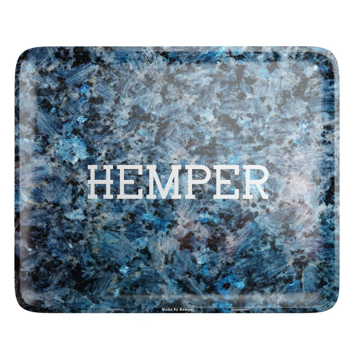 Luxe Marble Black/Blue Rolling Tray - Image 4