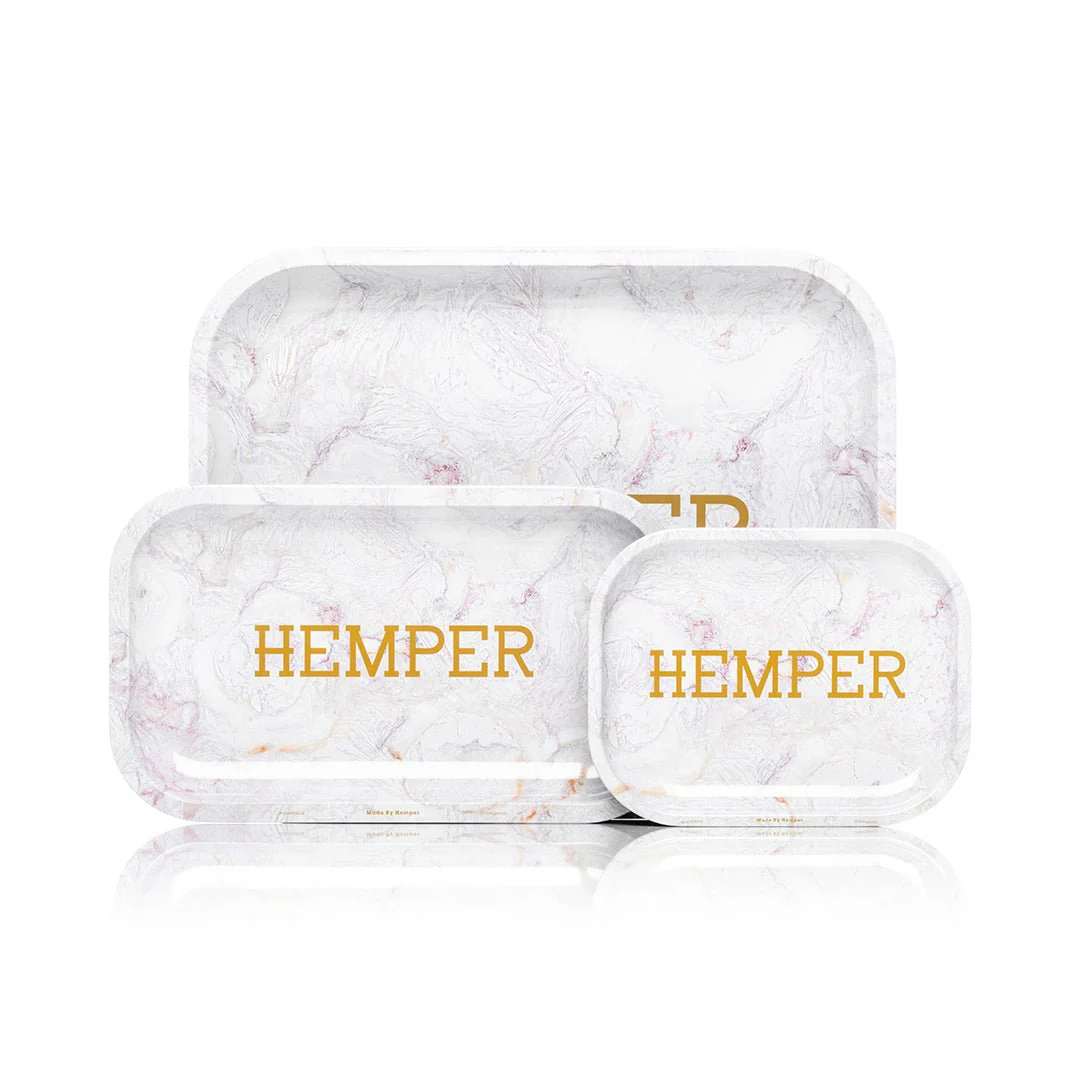 Luxe Marble Pink/White Rolling Tray