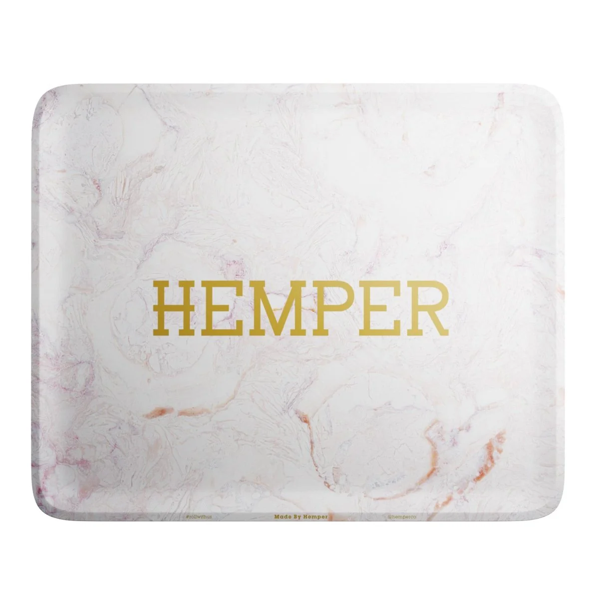 Luxe Marble Pink/White Rolling Tray - Image 4