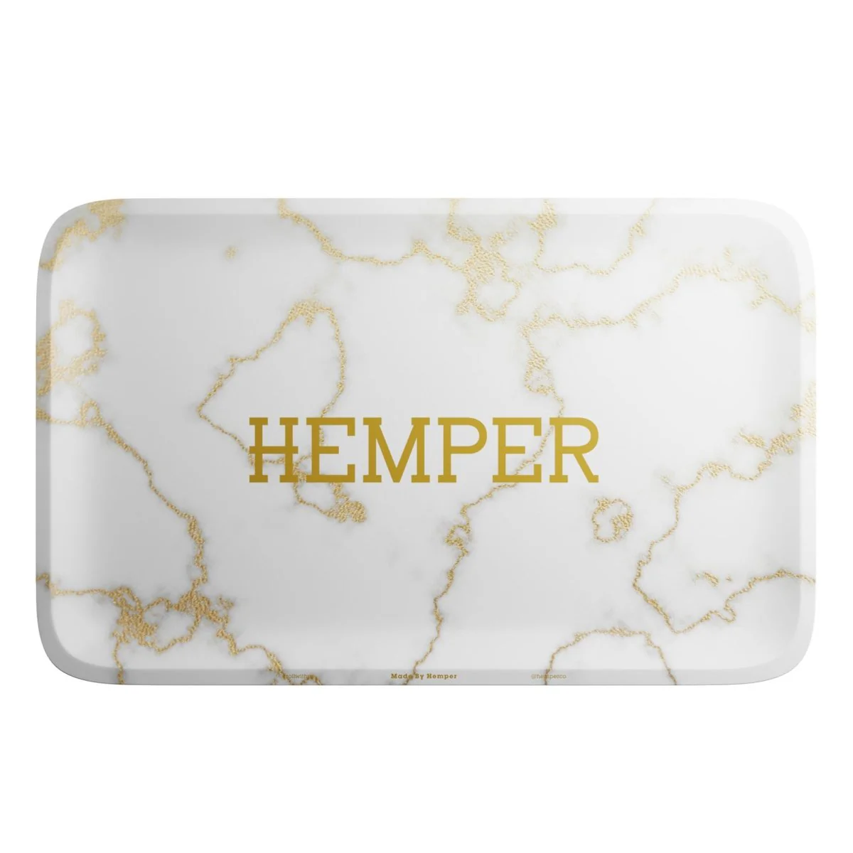 Luxe Marble White/Gold Rolling Tray - Image 3