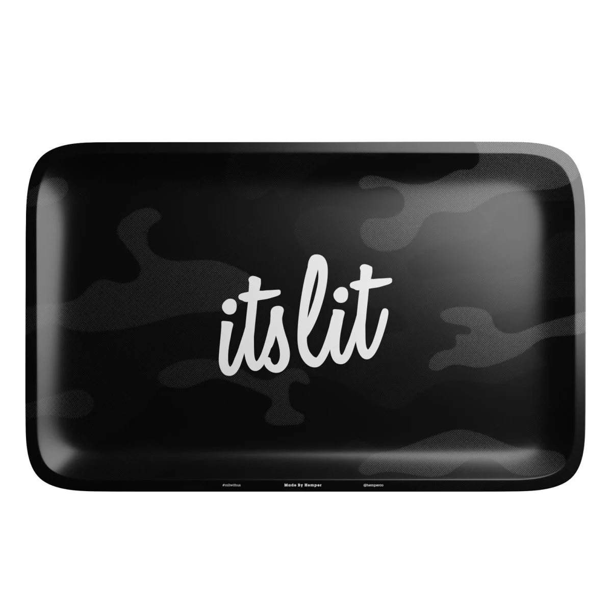It's Lit Black Camouflage Rolling Tray - Image 3