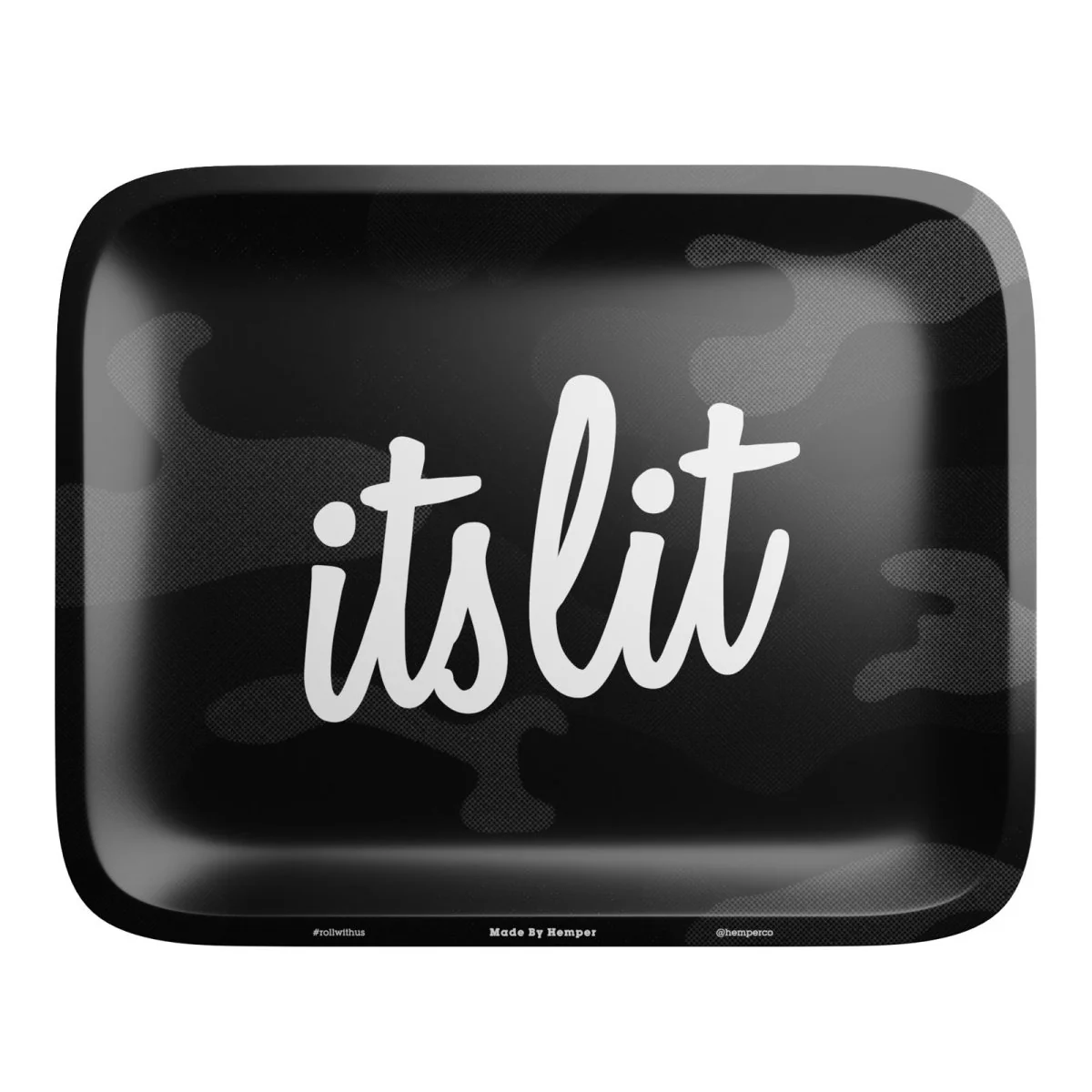 It's Lit Black Camouflage Rolling Tray - Image 4