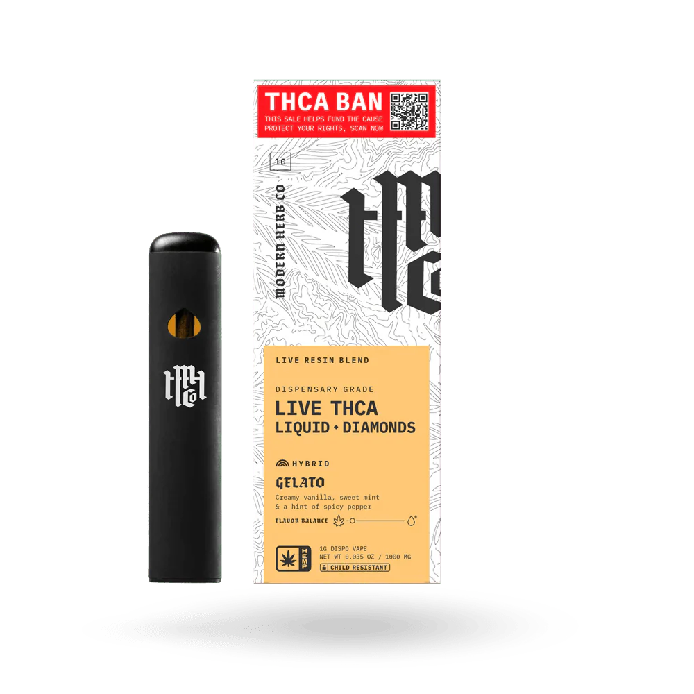 Modern Herb THCa Gelato Live Resin Liquid Disposable