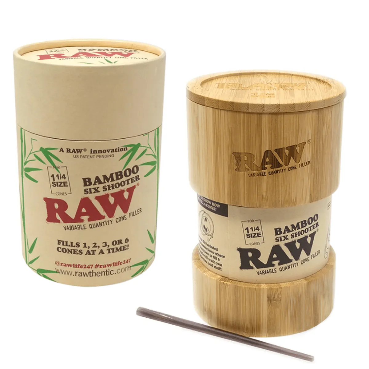 RAW - Bamboo Six Shooter 1 1/4 Cone Filler