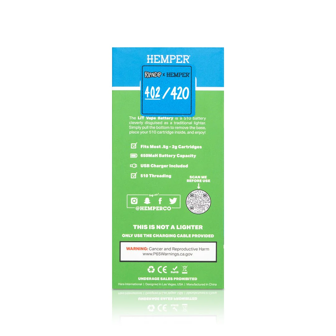 RIPNDIP X HEMPER 510 Lit Vape Battery - Image 7