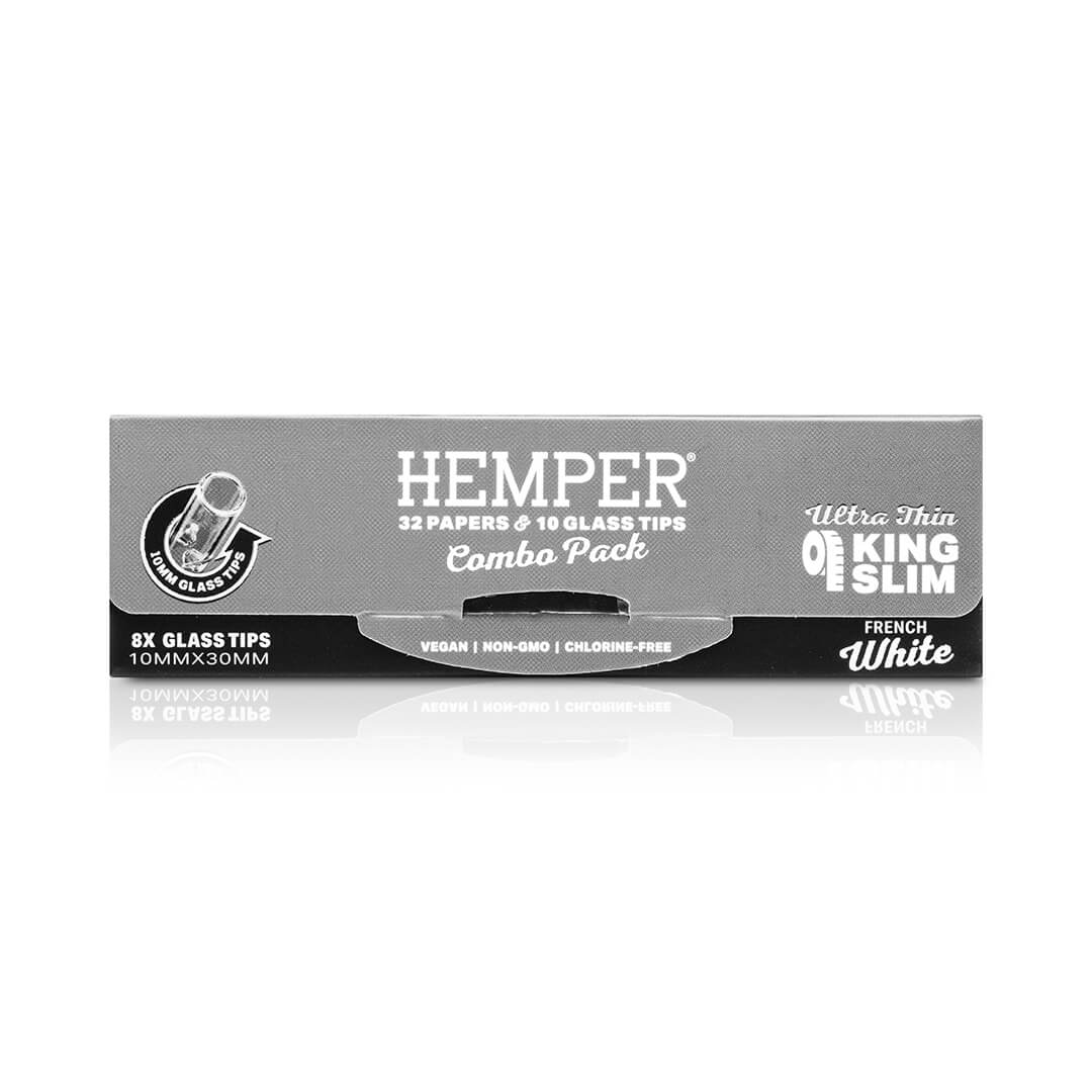King Size Rolling Paper Booklet + Glass Tips
