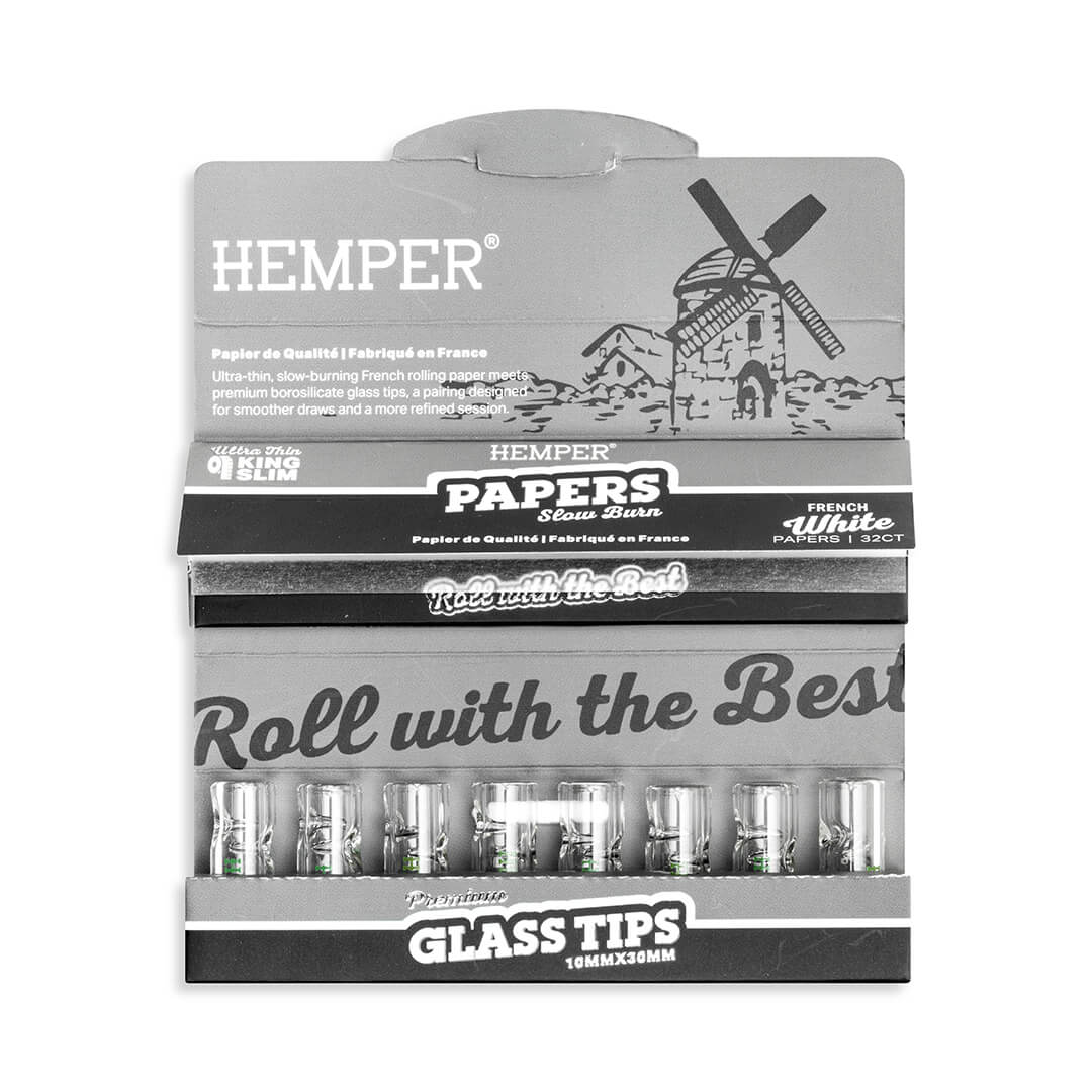 King Size Rolling Paper Booklet + Glass Tips - Image 2