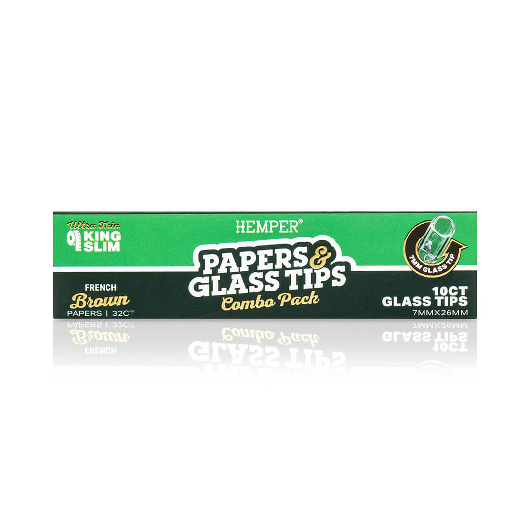 King Size Rolling Paper Booklet + Glass Tips - Image 5