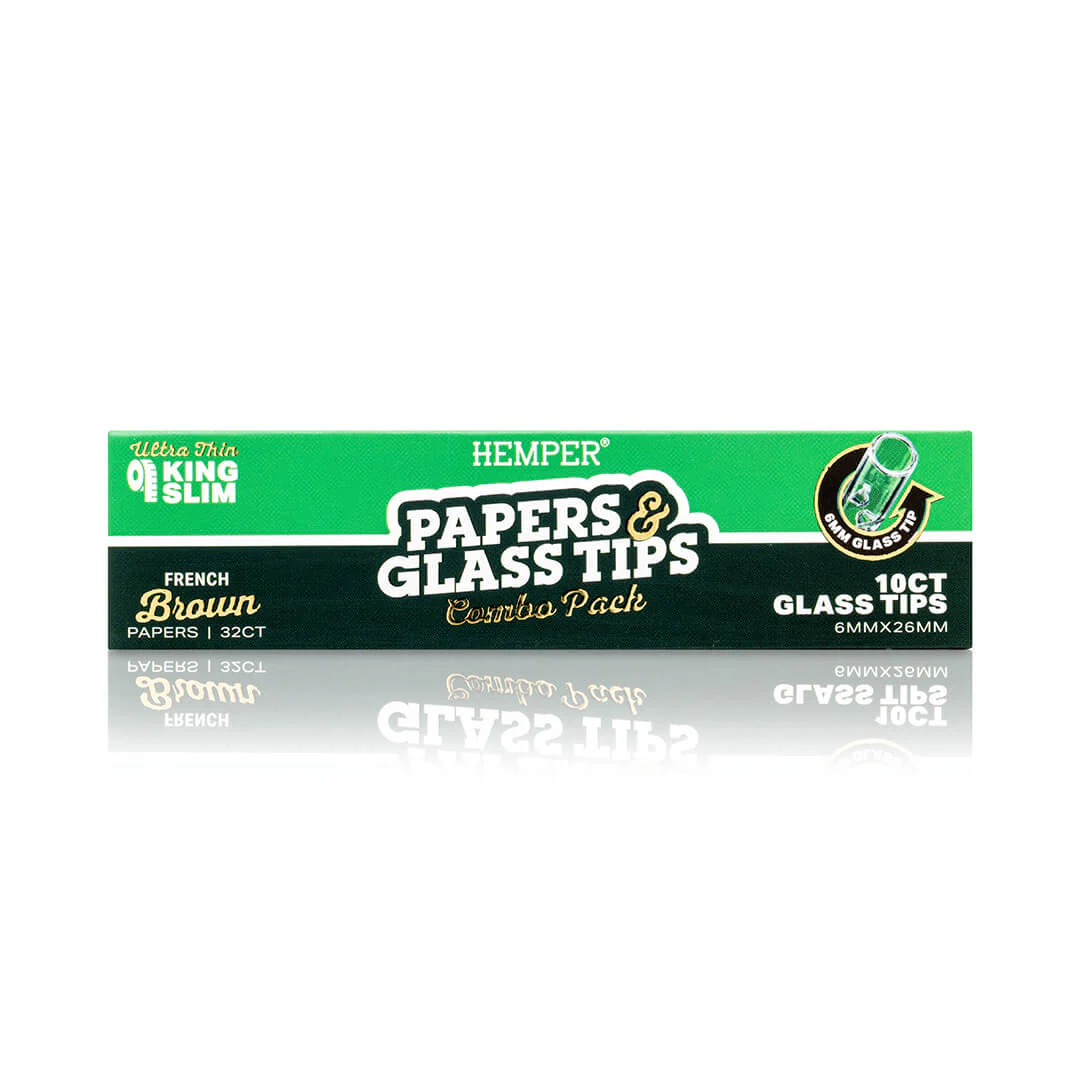King Size Rolling Paper Booklet + Glass Tips - Image 6