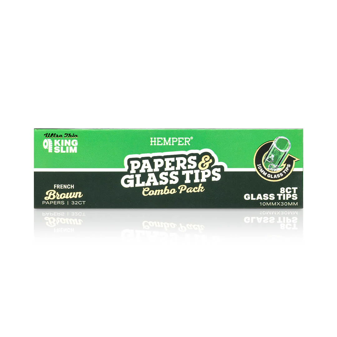 King Size Rolling Paper Booklet + Glass Tips - Image 7